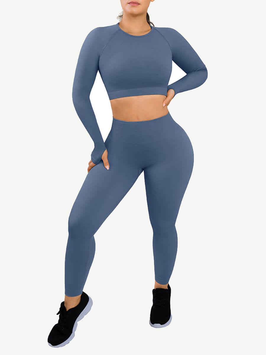 CurvedByOshunÂŽ đżEco-friendly 3D Printing Thumbhole Seamless Sportswear