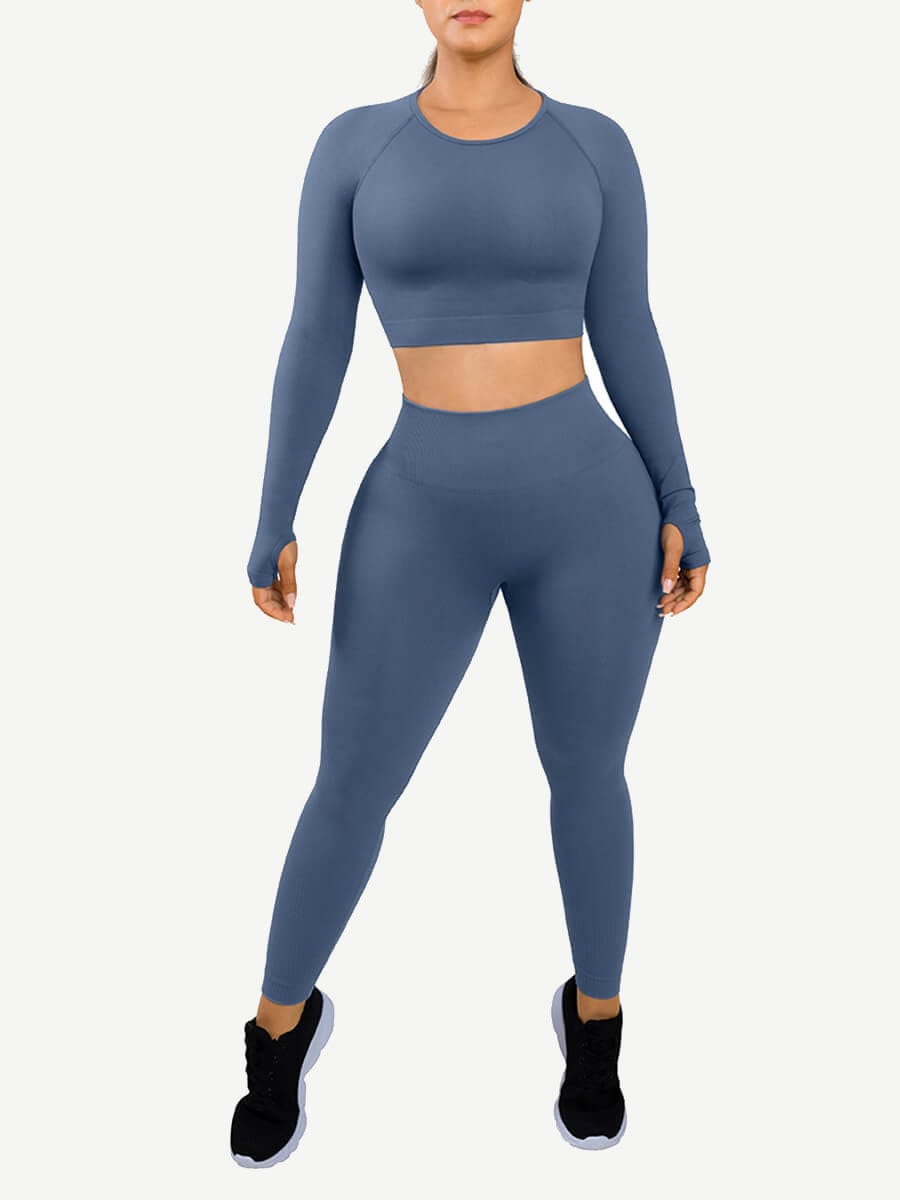 CurvedByOshunÂŽ đżEco-friendly 3D Printing Thumbhole Seamless Sportswear