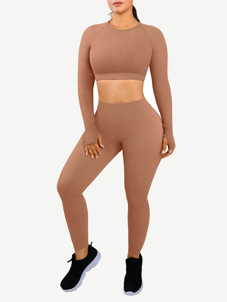 CurvedByOshunÂŽ đżEco-friendly 3D Printing Thumbhole Seamless Sportswear