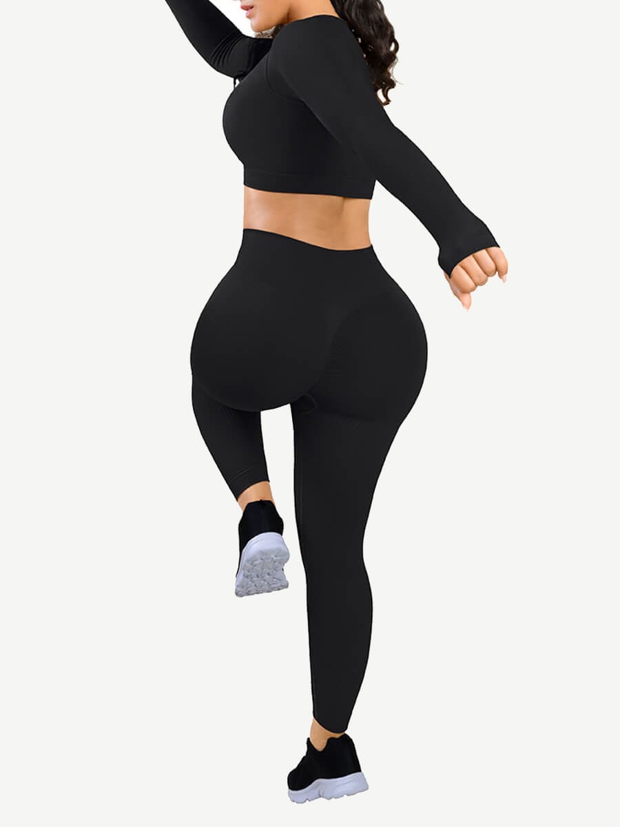 CurvedByOshunÂŽ đżEco-friendly 3D Printing Thumbhole Seamless Sportswear