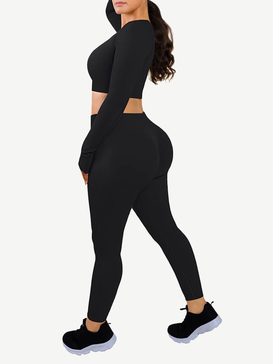 CurvedByOshunÂŽ đżEco-friendly 3D Printing Thumbhole Seamless Sportswear