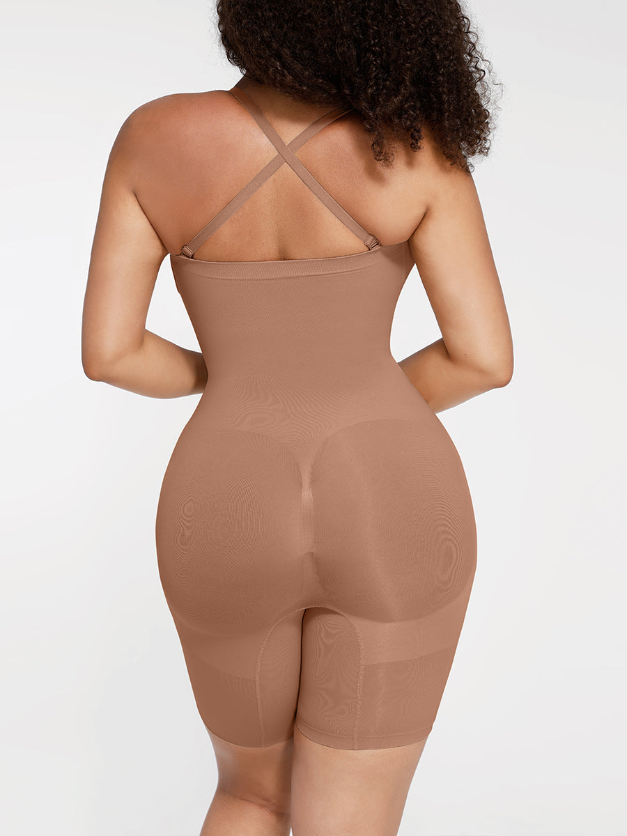 CurvedByOshun® Seamless Sculpt Strapless Butt Lifting Tummy Control Shapewear