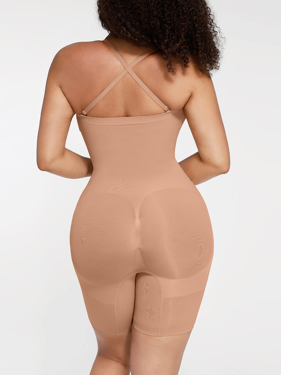 CurvedByOshun® Seamless Sculpt Strapless Butt Lifting Tummy Control Shapewear