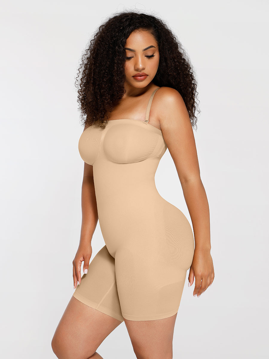CurvedByOshun® Seamless Sculpt Strapless Butt Lifting Tummy Control Shapewear