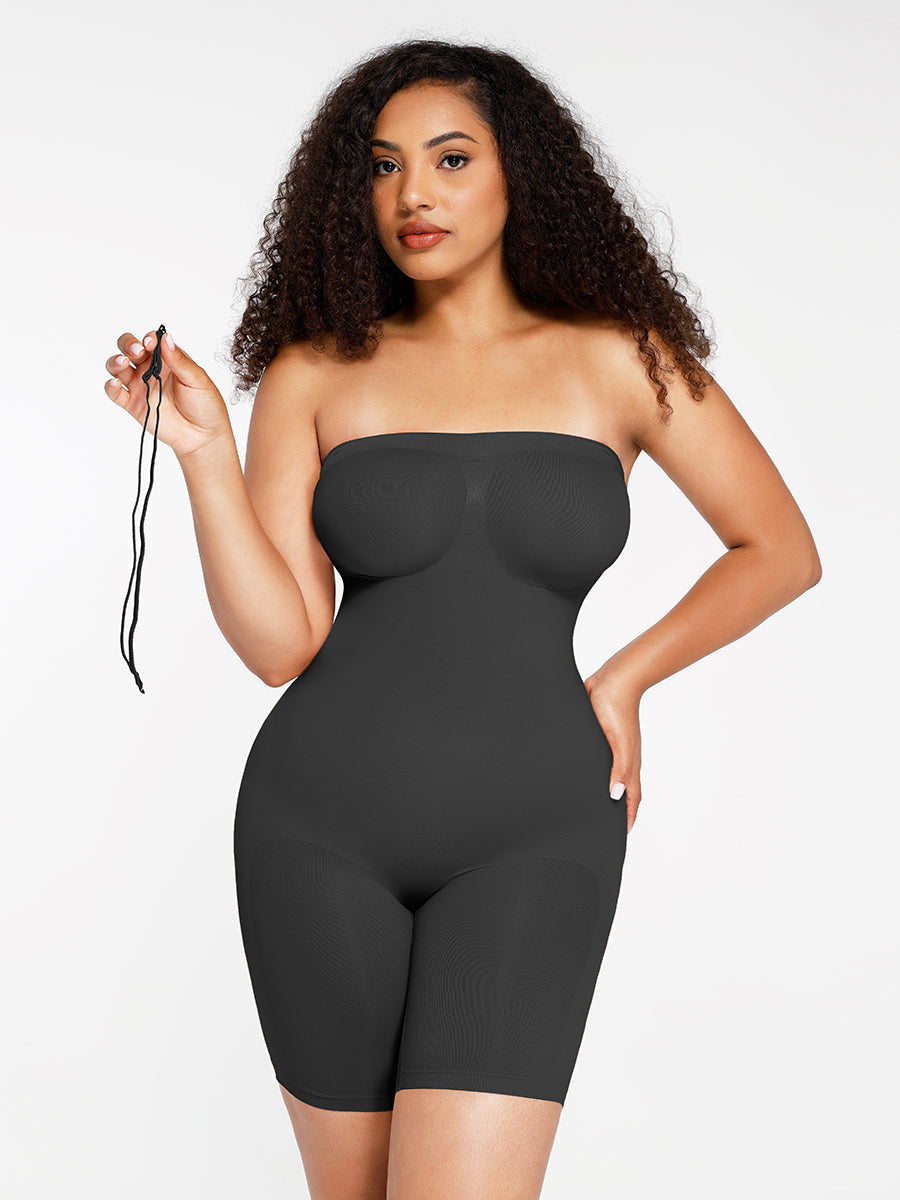 CurvedByOshun® Seamless Sculpt Strapless Butt Lifting Tummy Control Shapewear