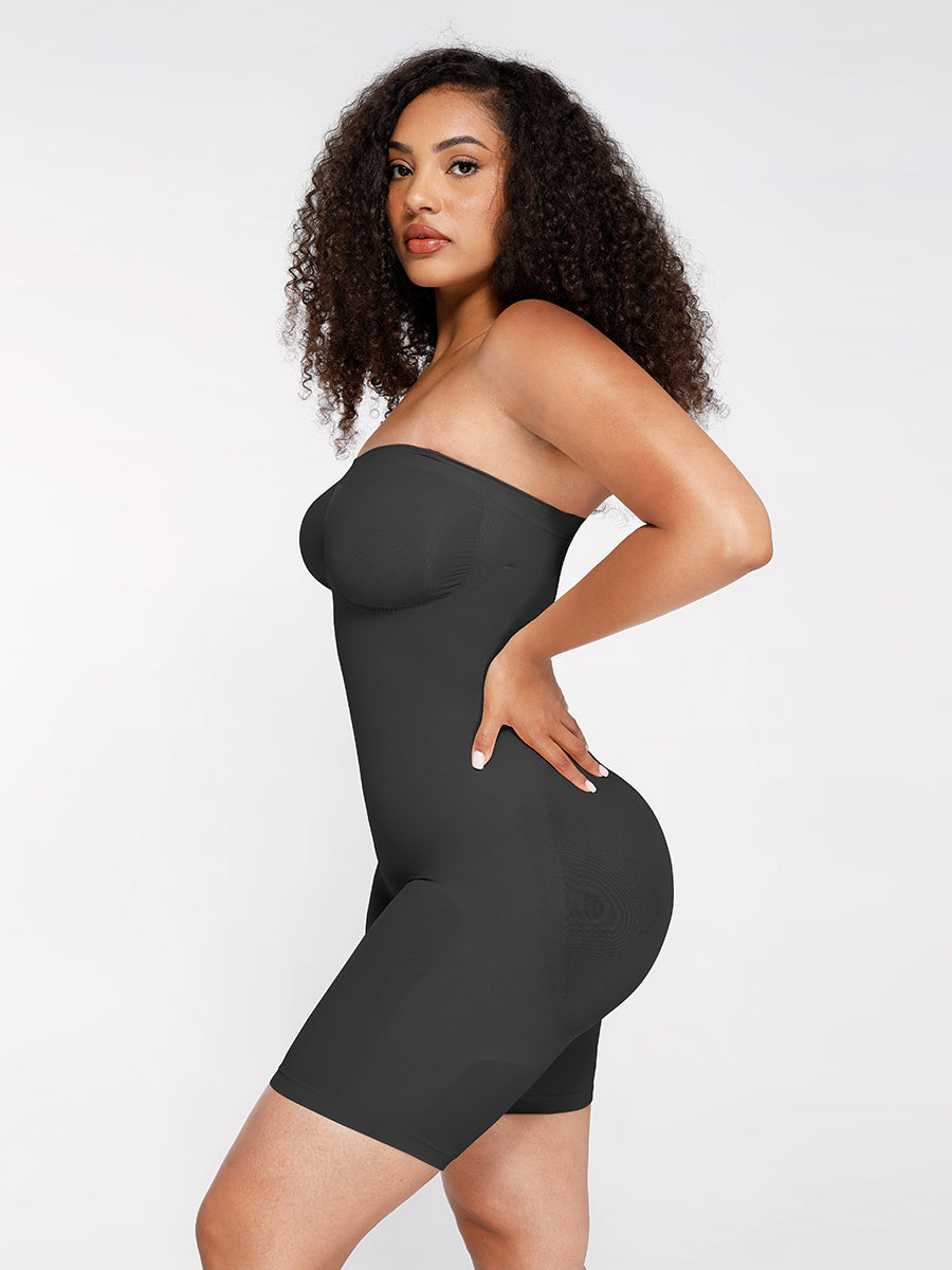 CurvedByOshun® Seamless Sculpt Strapless Butt Lifting Tummy Control Shapewear