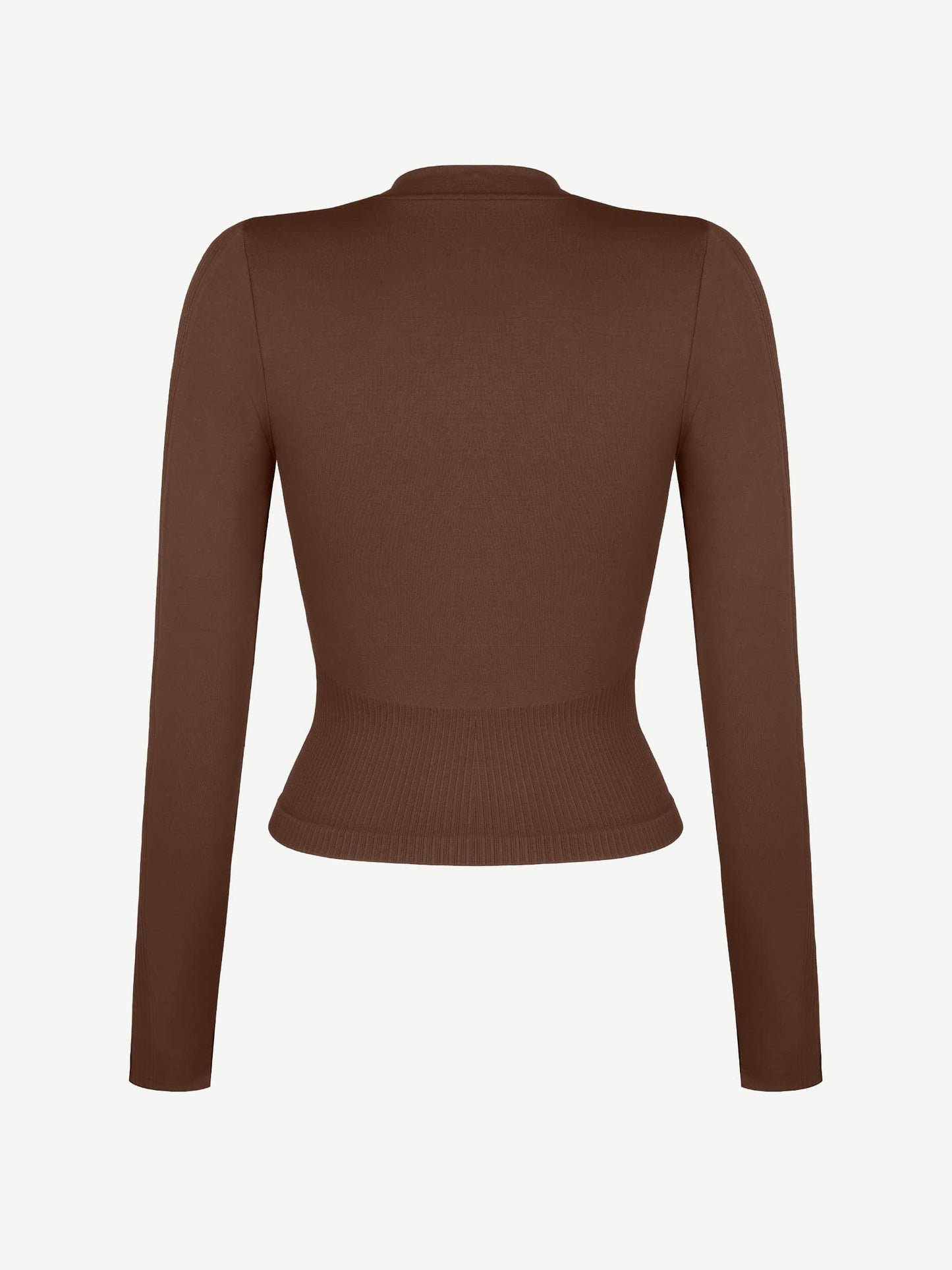 CurvedByOshun® Seamless Full Zipper Running Top with Thumb Holes