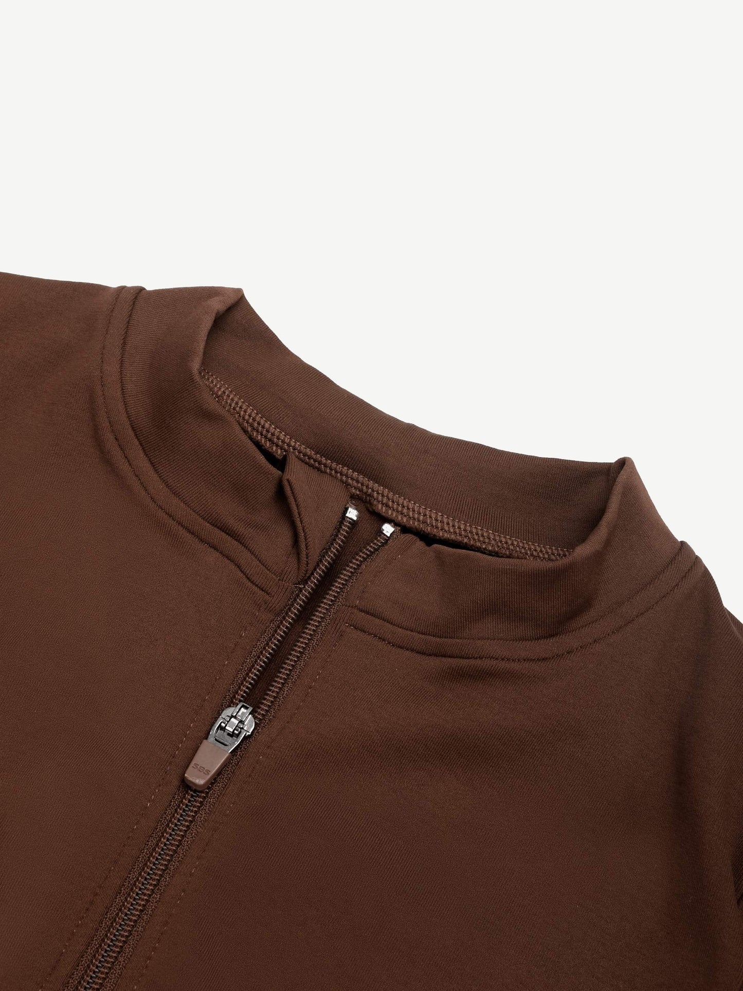 CurvedByOshun® Seamless Full Zipper Running Top with Thumb Holes