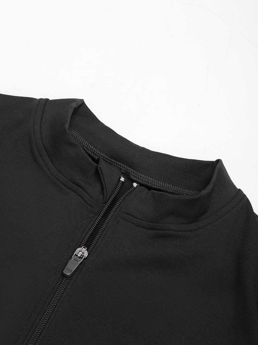 CurvedByOshun® Seamless Full Zipper Running Top with Thumb Holes