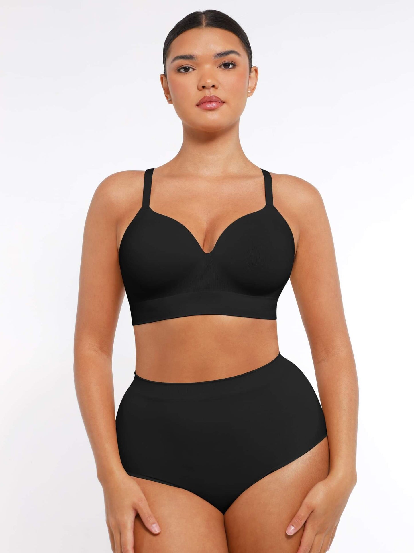 CurvedByOshun® Seamless Wireless Bust Support Shapewear Bra