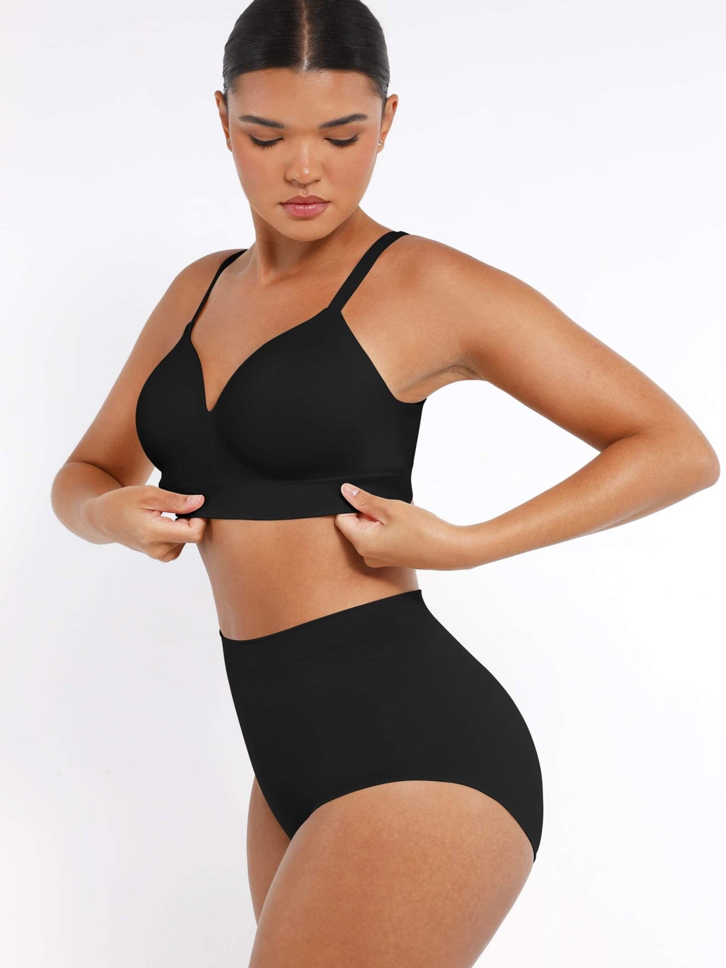 CurvedByOshun® Seamless Wireless Bust Support Shapewear Bra