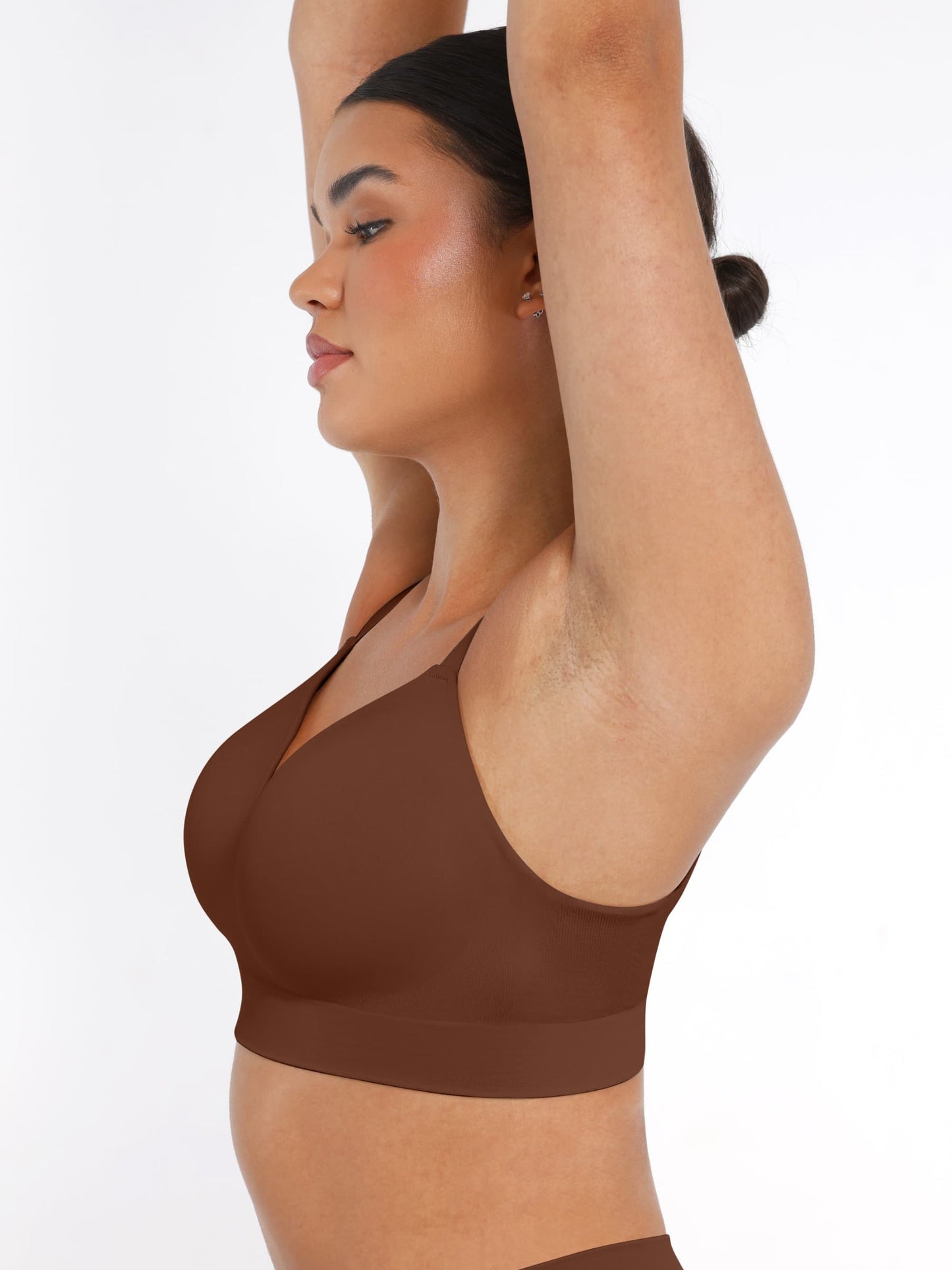 CurvedByOshun® Seamless Wireless Bust Support Shapewear Bra
