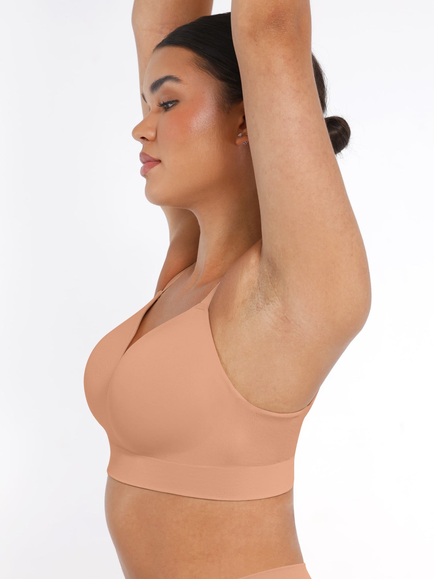 CurvedByOshun® Seamless Wireless Bust Support Shapewear Bra