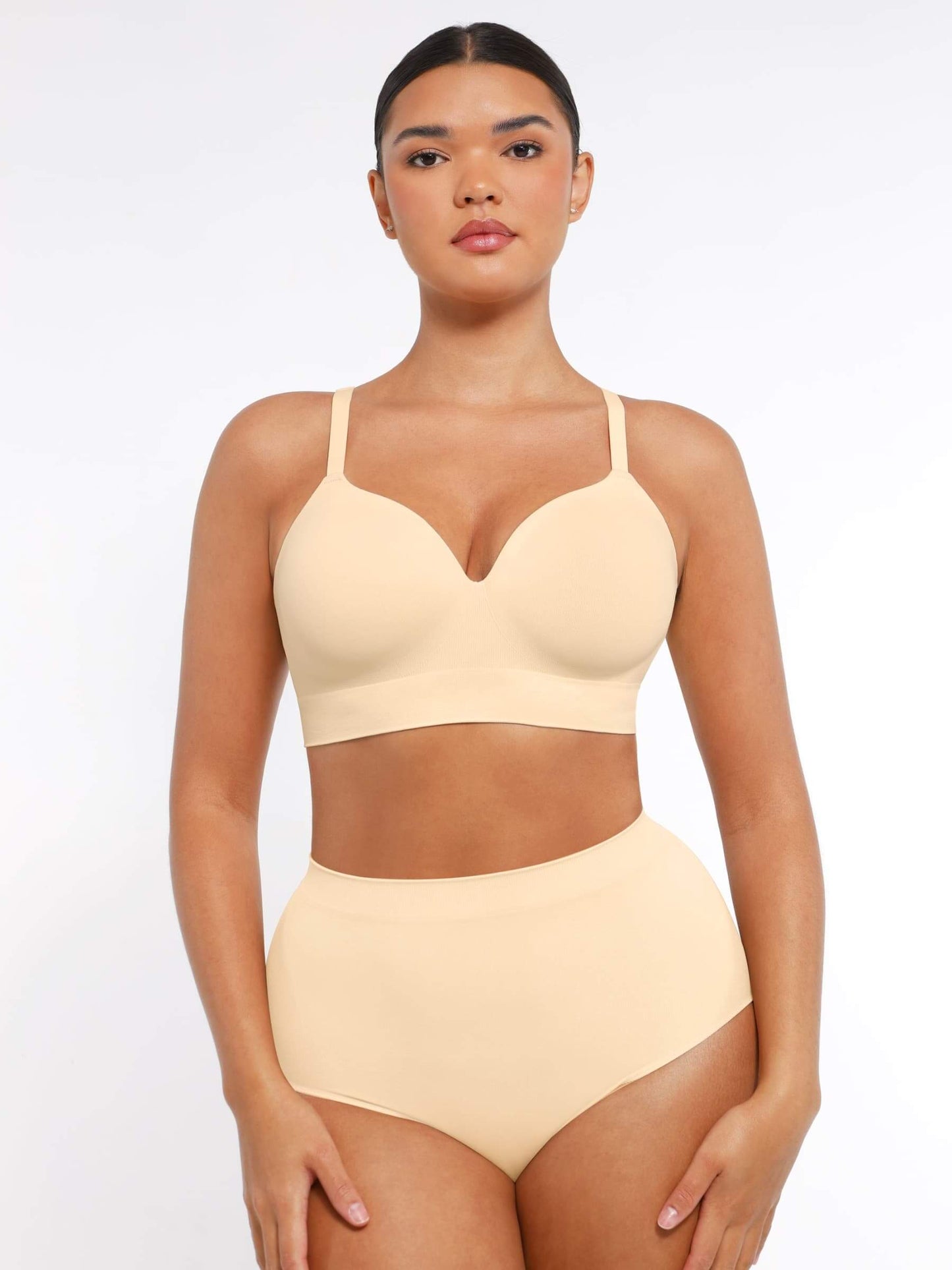 CurvedByOshun® Seamless Wireless Bust Support Shapewear Bra