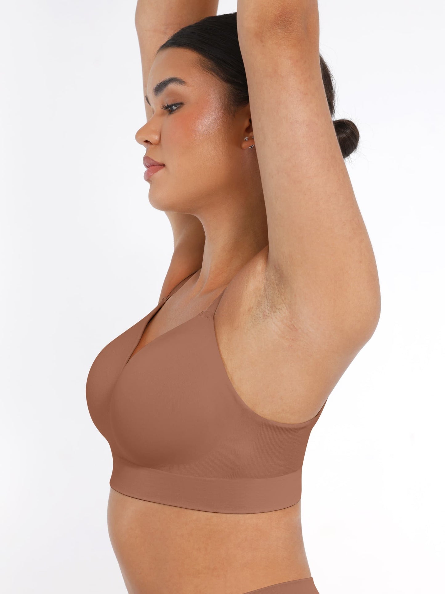 CurvedByOshun® Seamless Wireless Bust Support Shapewear Bra