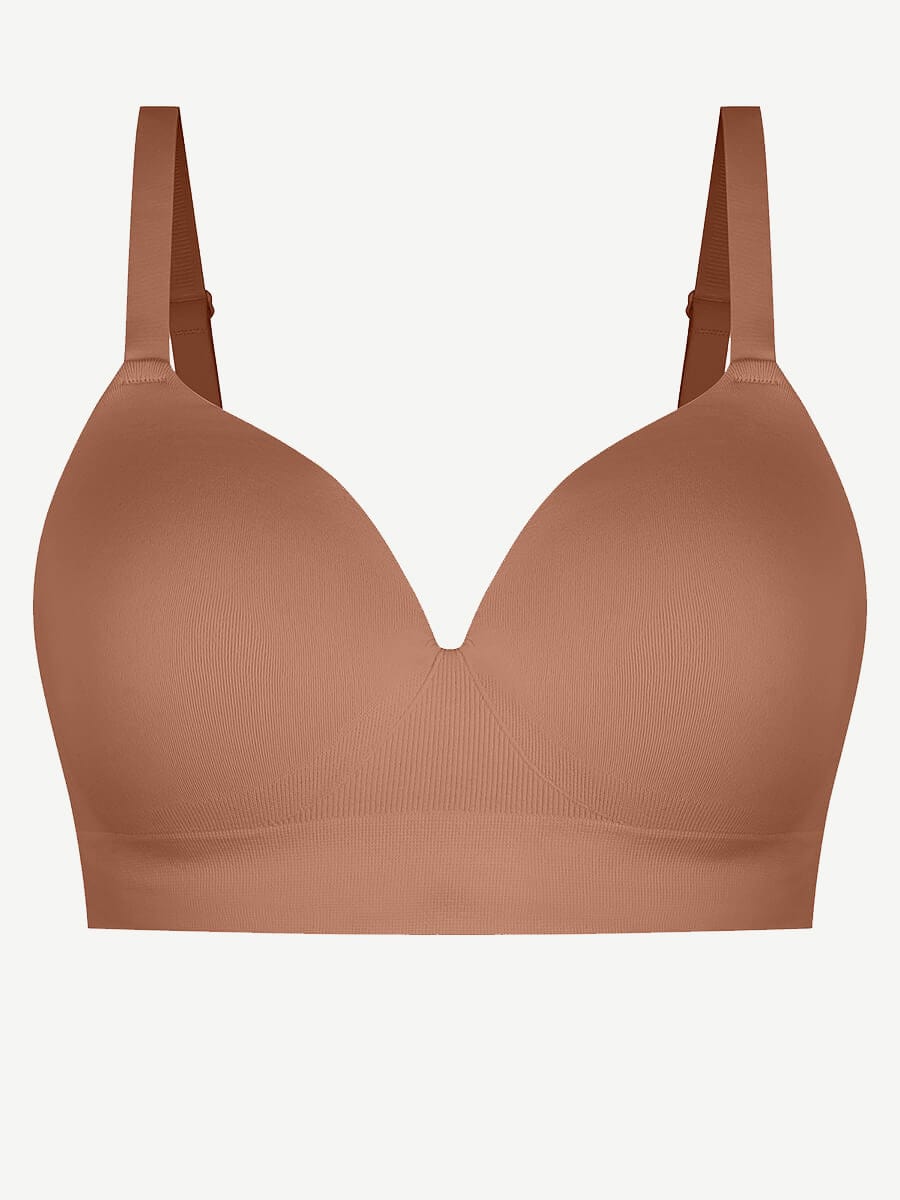 CurvedByOshun® Seamless Wireless Bust Support Shapewear Bra
