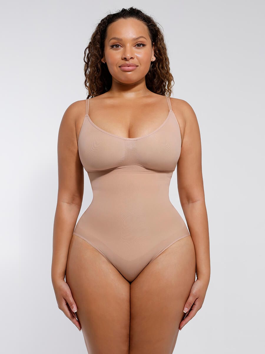 CurvedByOshun® Seamless Sculpt Tighten The Abdomen One-piece Shapewear Briefs