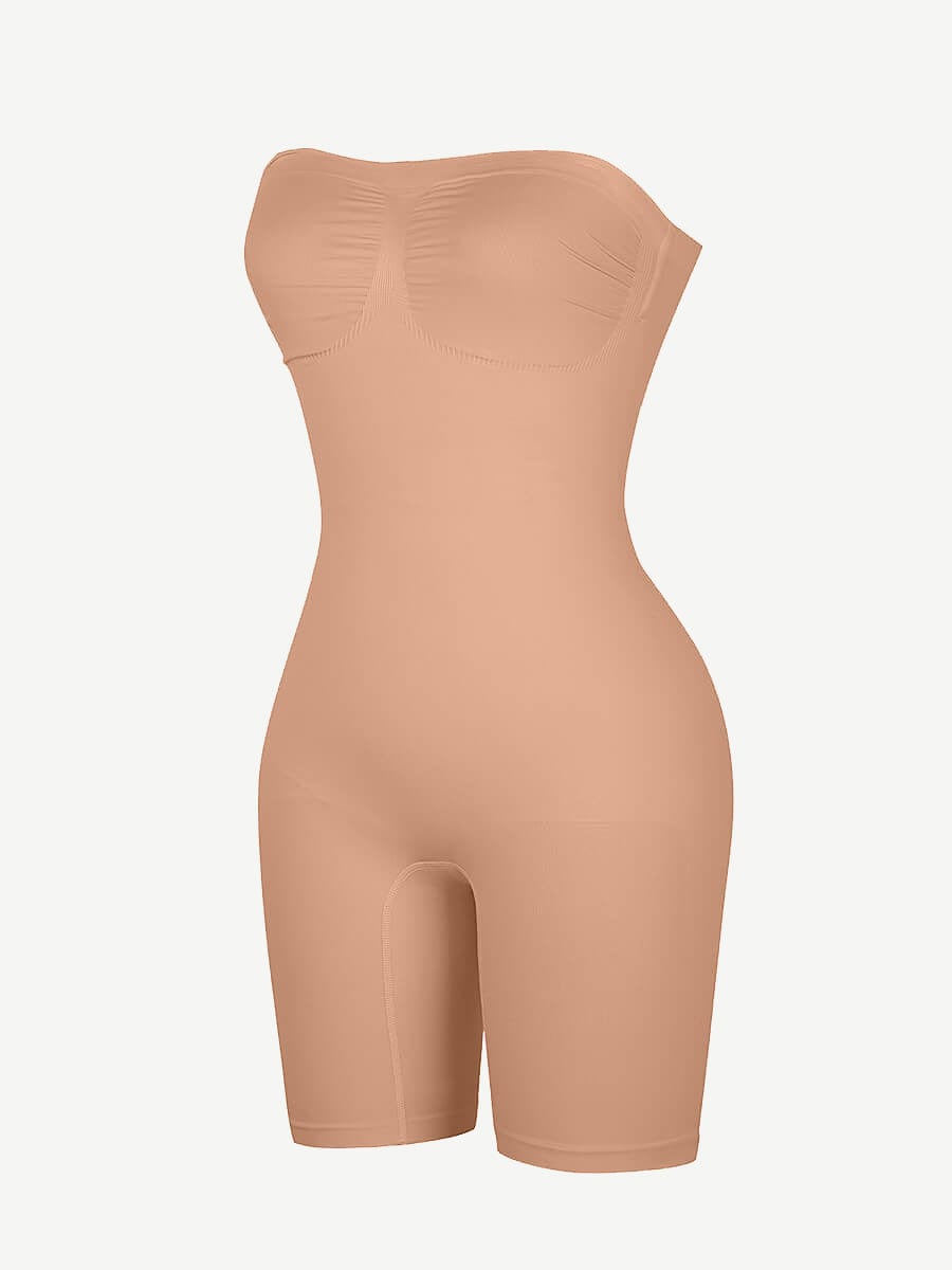CurvedByOshun® Seamless Sculpt Strapless Butt Lifting Tummy Control Shapewear