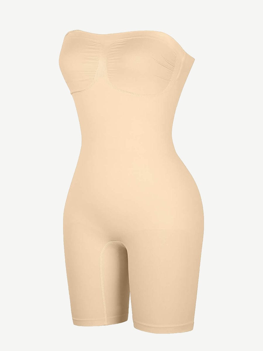 CurvedByOshun® Seamless Sculpt Strapless Butt Lifting Tummy Control Shapewear