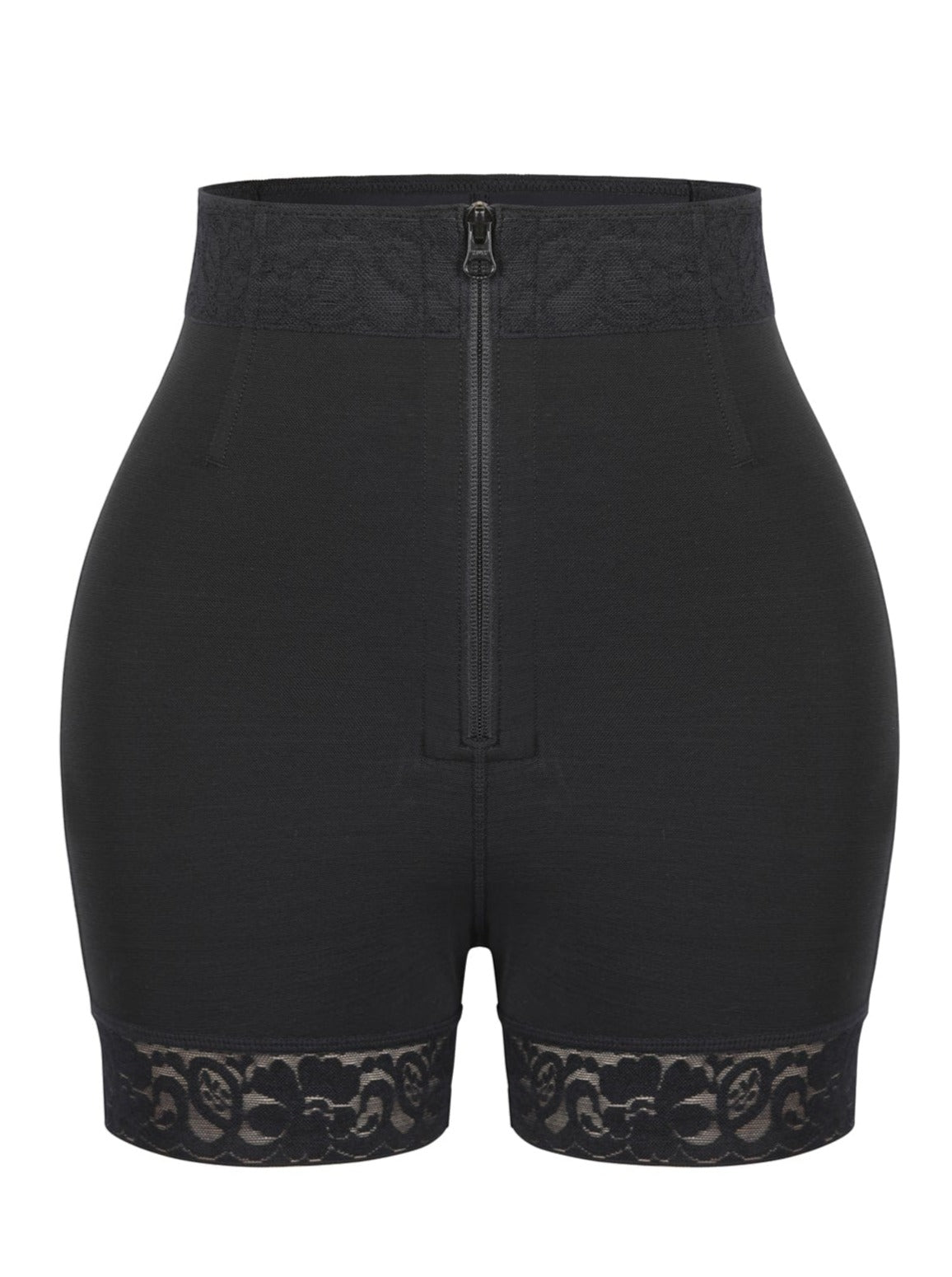 CurvedByOshun® Front Zipper Butt Lifter Shorts High Waist Curve-Creating