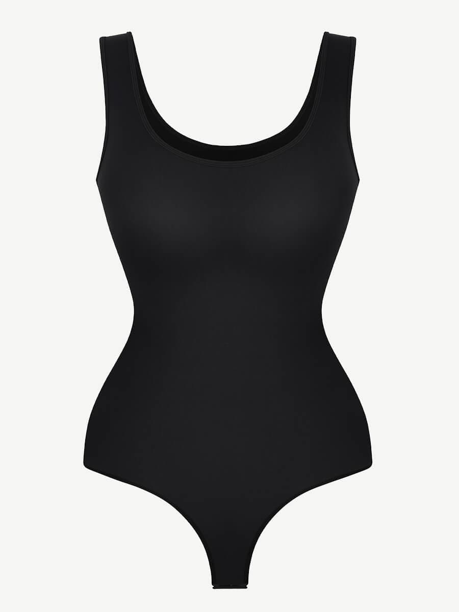 CurvedByOshun® Tank Top Thong Bodysuit Abdominal Breathable Can be Worn Outside