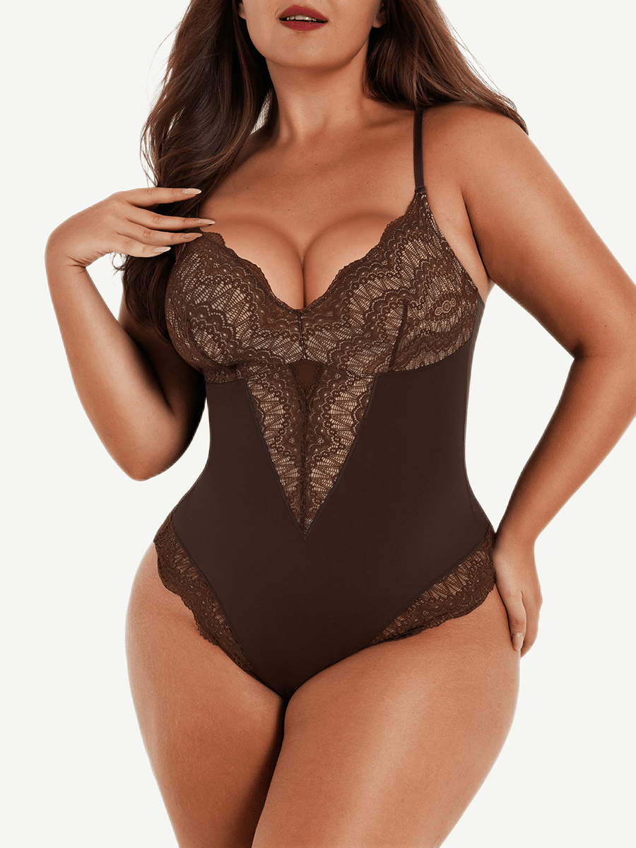 CurvedByOshun® Sexy Ultra-versatile Lace Bodysuit