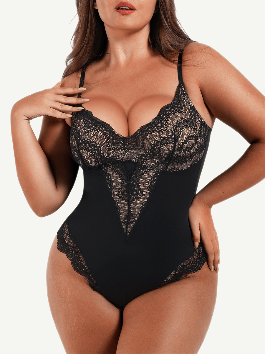 CurvedByOshun® Sexy Ultra-versatile Lace Bodysuit