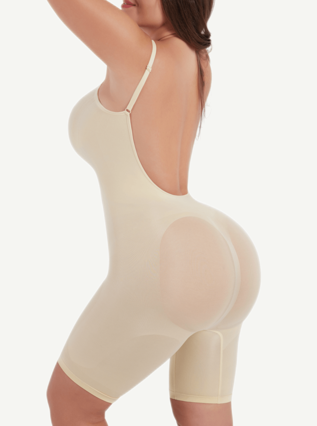CurvedByOshun® Seamless Scultp Covered Open-Back Boxer With Covered Chest
