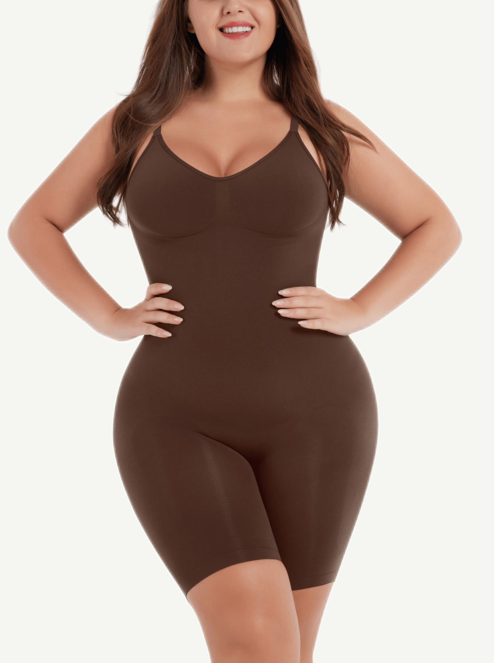 CurvedByOshun® Seamless Scultp Covered Open-Back Boxer With Covered Chest