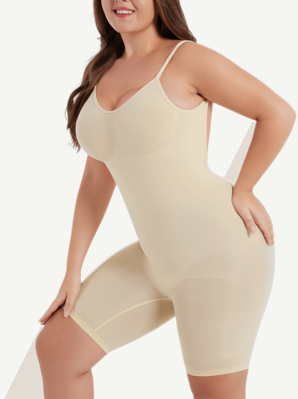 CurvedByOshun® Seamless Scultp Covered Open-Back Boxer With Covered Chest