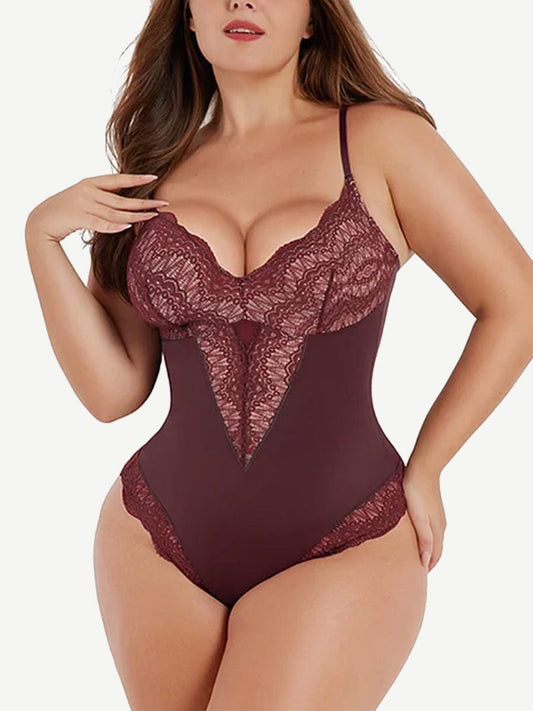 CurvedByOshun® Sexy Ultra-versatile Lace Bodysuit