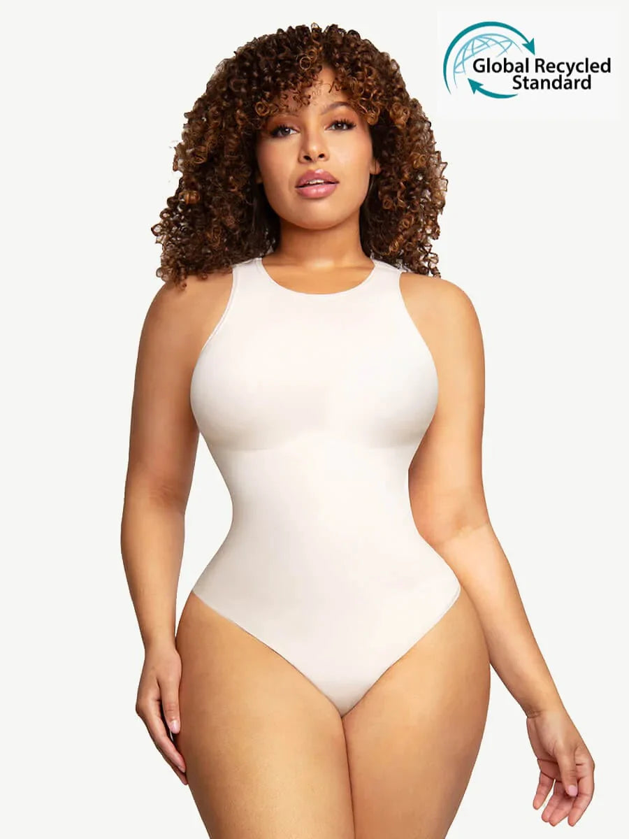 CurvedByOshun® 🌿 Eco-friendly Seamless Outer Crew Thong Bodysuit