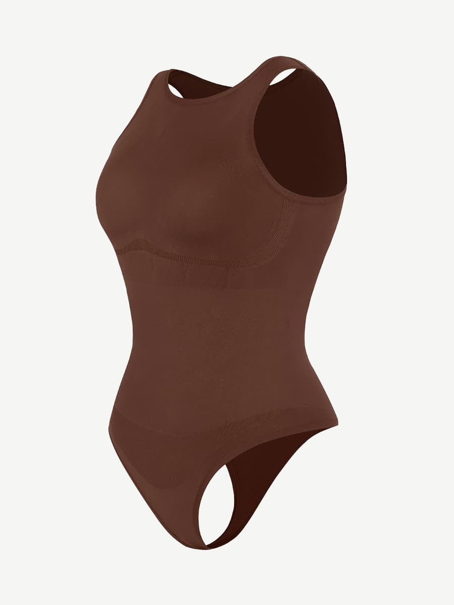 CurvedByOshun® 🌿 Eco-friendly Seamless Outer Crew Thong Bodysuit