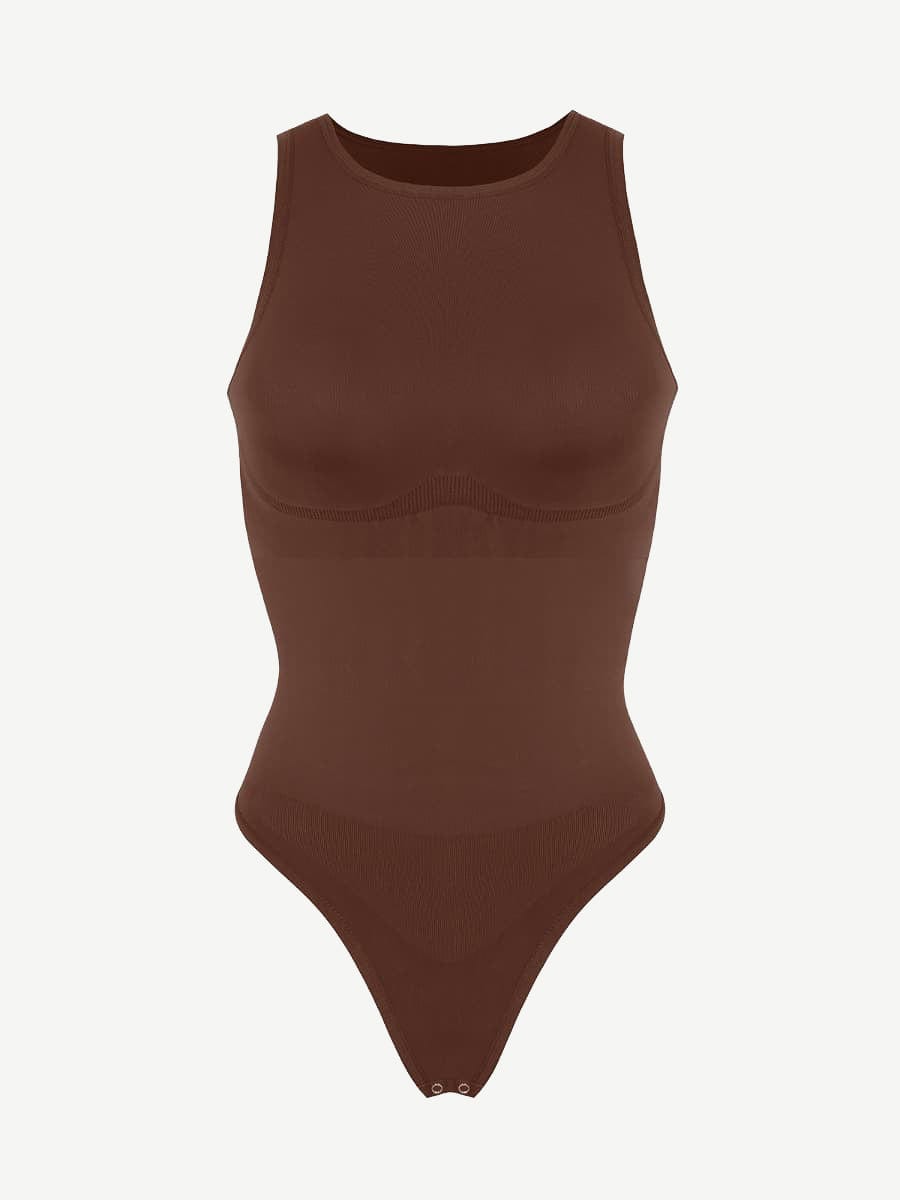 CurvedByOshun® 🌿 Eco-friendly Seamless Outer Crew Thong Bodysuit