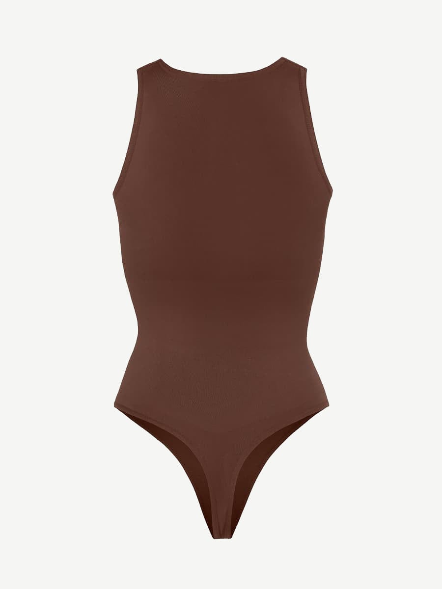 CurvedByOshun® 🌿 Eco-friendly Seamless Outer Crew Thong Bodysuit