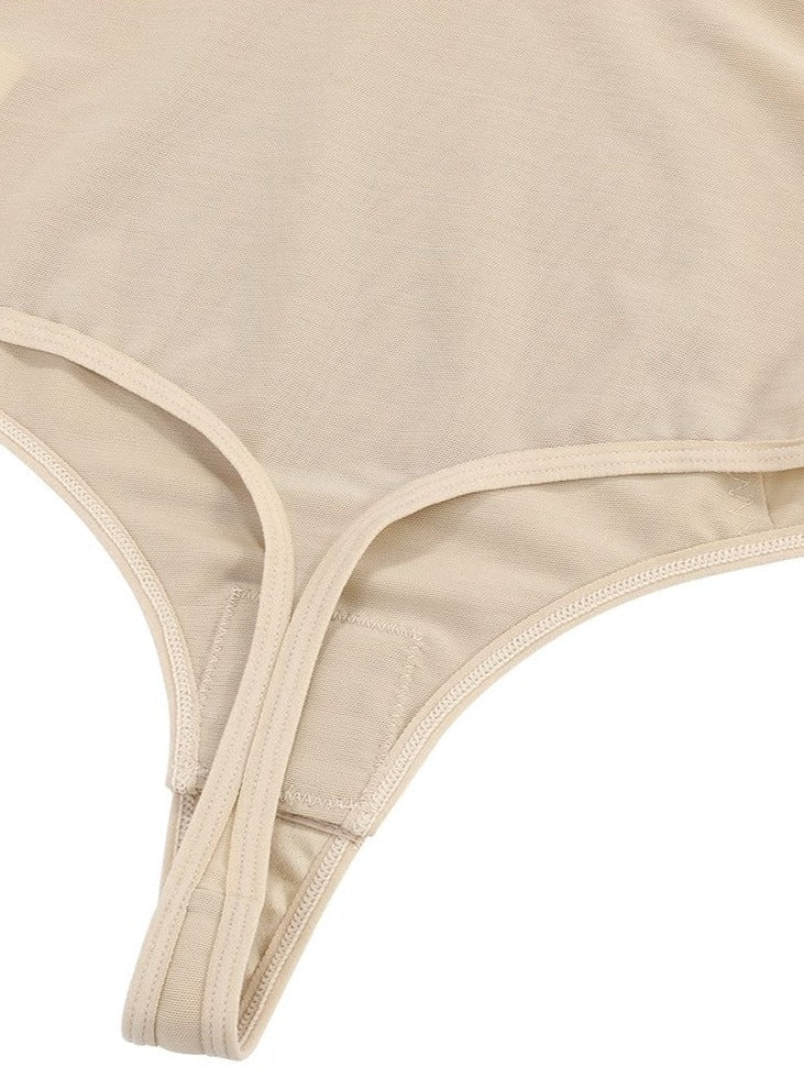 CurvedByOshun® Plunge Low-Back Thong Shapewear Bridal Bodysuit