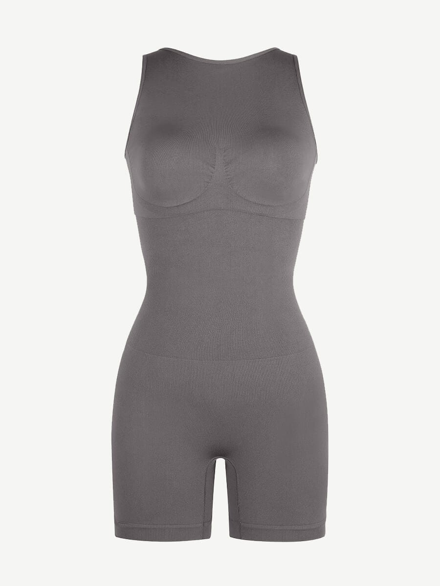 CurvedByOshun® Round Neck Seamless Sexy U Back Shapewear  with Removable Cups